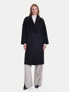 ViCOLO Płaszcz wełniany TF0003 Czarny Regular Fit. Czarne płaszcze ViCOLO, na zimę, xs, bez wzorów, z syntetyku, bez kaptura. Za 759,99 zł.