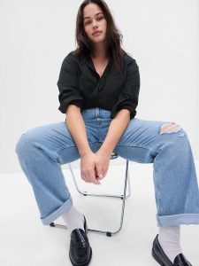 GAP Koszula w kolorze czarnym rozmiar: XXL. Czarne koszule GAP, xxl, bez wzorów, z bawełny, bez kołnierzyka, bez ramiączek. Za 86,99 zł.