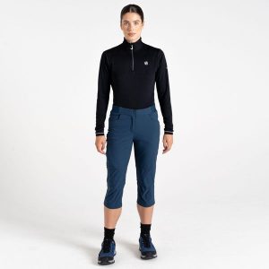 Spodenki turystyczne damskie Melodic 3/4. Brązowe szorty Dare 2b, bez wzorów, z elastanu, sportowe. W wyprzedaży za 248,80 zł.