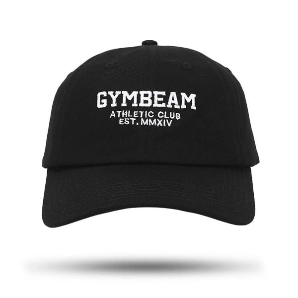Czapka unisex fitness z daszkiem czarna Athletic Club. Czarne czapki GYMBEAM, bez wzorów, sportowe. Za 59,90 zł.