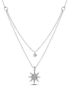 Atelier MIU Pozłacany naszyjnik z cyrkoniami - dł. 45 cm rozmiar: onesize. Szare naszyjniki Atelier MIU, z cyrkonią, pozłacane. Za 34,99 zł.