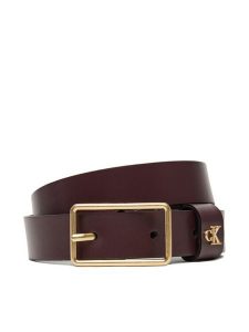 Calvin Klein Pasek Damski Square Buckle Ck Loop 25Mm LV04F7050G Bordowy. Czerwone paski Calvin Klein, bez wzorów, ze skóry. Za 189,99 zł.