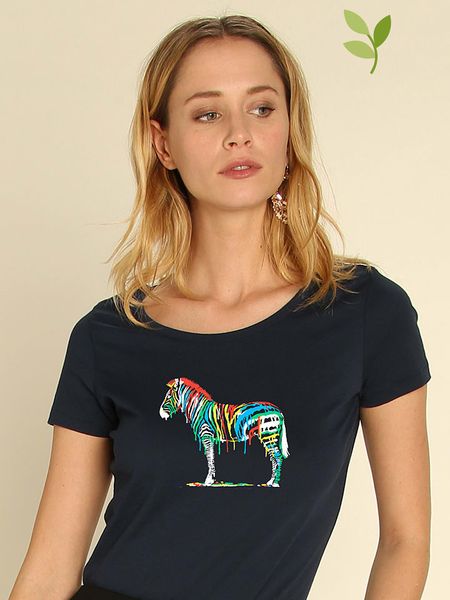 WOOOP Koszulka "Fresh Paint" w kolorze granatowym rozmiar: L. Niebieskie bluzki Wooop, l, bez wzorów, z bawełny, bez kołnierzyka, bez ramiączek. Za 39,45 zł.