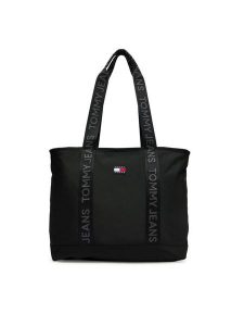 Tommy Jeans Torebka Tjw Daily Tote AW0AW17567 Czarny. Czarne shopper bag Tommy Jeans, bez wzorów, z jeansu, bez dodatków. Za 349,99 zł.