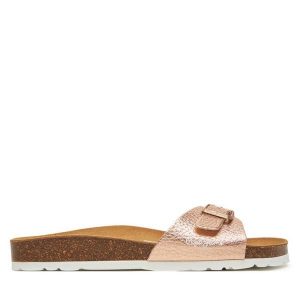 Klapki Pepe Jeans. Czerwone klapki Pepe Jeans, bez wzorów, z jeansu, bez obcasa. Za 169,99 zł.