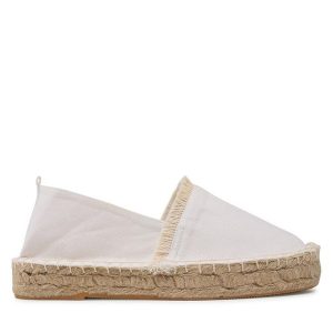 Espadryle Jenny Fairy. Białe espadryle Jenny Fairy, bez wzorów, bez obcasa. Za 129,99 zł.