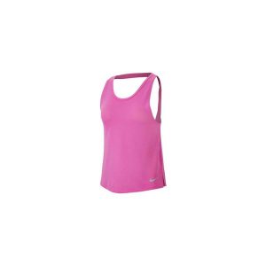 Women's Nike Miler Tank Breathe Top Pink. Czarne topy Nike, s, bez wzorów, z materiału, sportowe, bez kołnierzyka, bez ramiączek. Za 60,46 zł.