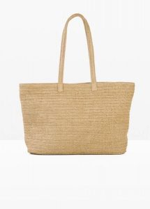 Torba typu shopper w optyce plecionki. Brązowe shopper bag bonprix, bez wzorów, bez dodatków. Za 74,99 zł.
