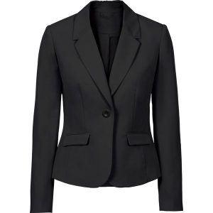 Krótki żakiet. Brązowe marynarki i żakiety bonprix, bez wzorów, biznesowe. Za 139,99 zł.