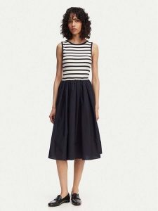 Gant Sukienka letnia 4503509 Granatowy A-Line Fit. Niebieskie sukienki GANT, na lato, xl, bez wzorów, z bawełny, bez kołnierzyka, bez ramiączek. Za 681,99 zł.