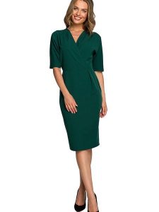 Stylove Sukienka w kolorze zielonym rozmiar: M. Zielone sukienki Stylove, m, bez wzorów, bez kołnierzyka, bez ramiączek, midi. Za 180,06 zł.