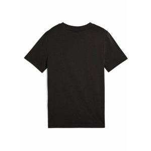 Młodzieżowa koszulka ESS z logo No. 1 PUMA Black. Czarna bluzki Puma, m, bez wzorów, z gumy, młodzieżowe, bez kołnierzyka, bez ramiączek. Za 79,00 zł.