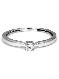 Vittoria Jewels Złoty pierścionek z diamentem rozmiar: 51. Szare pierścionki Vittoria Jewels, z diamentem, złote. Za 1 187,99 zł.