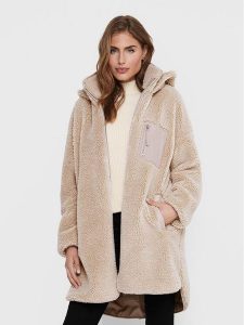 ONLY Kożuch Sascha 15230461 Beżowy Regular Fit. Brązowe płaszcze ONLY, l, bez wzorów, z syntetyku, bez kaptura. Za 289,99 zł.