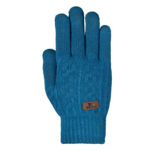 Rękawiczki Dzianinowe Damskie Kollie. Niebieskie rękawiczki Trespass, bez wzorów, z dzianiny. Za 73,99 zł.