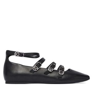 Baleriny KARL LAGERFELD. Czarne balerinki KARL LAGERFELD, bez wzorów, bez obcasa, bez zapięcia. Za 480,99 zł.