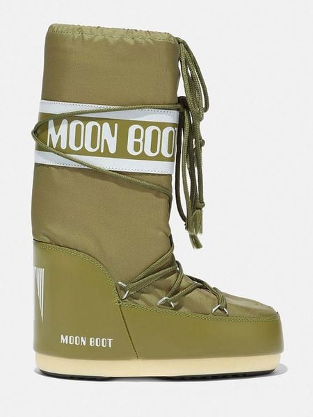 Moon Boot Kozaki zimowe "Icon" w kolorze khaki rozmiar: 39-41. Brązowe kozaki Moon Boot, na zimę, bez wzorów, z materiału, bez obcasa, bez zapięcia. Za 424,06 zł.