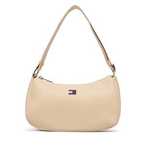 Torebka Tommy Jeans. Brązowe torebki klasyczne Tommy Jeans, bez wzorów, z jeansu, bez dodatków. Za 369,99 zł.