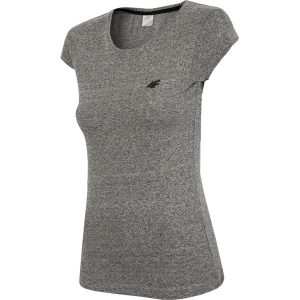T-shirt damski TSD002 - sól i pieprz. T-shirty marki 4f. W wyprzedaży za 39,99 zł.