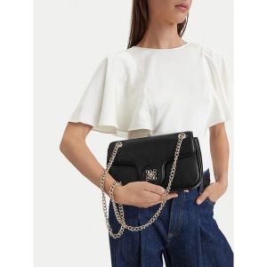 Torebka Nine West. Czarne torebki klasyczne Nine West, bez wzorów, bez dodatków. Za 229,99 zł.