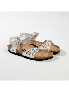 BACKSUN Sandały "Rio" w kolorze białym rozmiar: 41. Białe sandały Backsun, bez wzorów, z otwartym noskiem, bez obcasa, bez zapięcia. Za 130,99 zł.