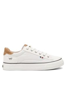 Mustang Trampki 1272-307-1 Biały. Białe trampki Mustang, bez wzorów, z materiału, bez zapięcia. Za 259,99 zł.