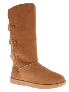 ISLAND BOOT Kozaki zimowe "Flora" w kolorze jasnobrązowym rozmiar: 40. Brązowe kozaki Island Boot, na zimę, bez wzorów, z materiału, bez obcasa, bez zapięcia. Za 165,99 zł.