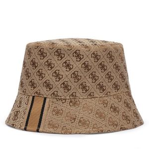 Kapelusz Guess. Brązowe kapelusze Guess, z aplikacjami. Za 194,99 zł.