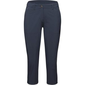 Spodenki trekkingowe damskie Mammut Runbold Capri. Niebieskie szorty Mammut, bez wzorów, z elastanu, sportowe. Za 271,70 zł.