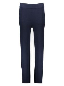 Copenhagen Studios Spodnie w kolorze granatowym rozmiar: 44. Niebieskie spodnie z wysokim stanem Copenhagen Studios, bez wzorów, z materiału, z podwyższonym stanem. Za 110,04 zł.