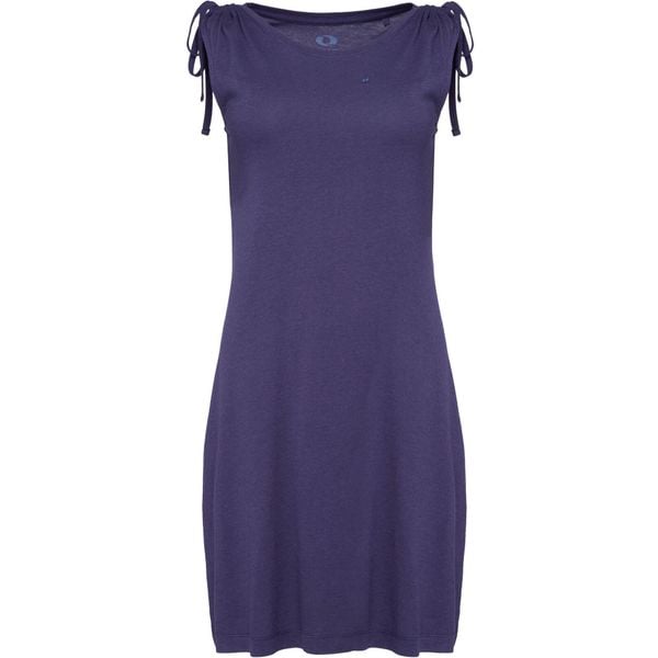 Sukienka LOAP Asanura bez rękawów niebieska XS. Niebieskie sukienki Lolë, xs, bez wzorów, z bawełny, klasyczne, bez kołnierzyka, bez ramiączek, sportowe. Za 153,99 zł.