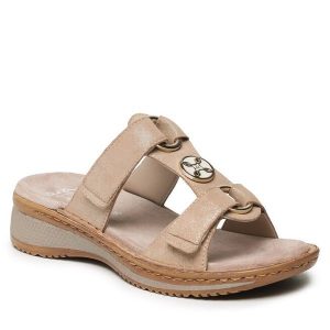 Klapki Ara. Brązowe klapki Ara, bez wzorów, bez obcasa. Za 329,99 zł.