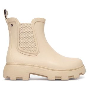 Kalosze Tommy Hilfiger. Brązowe kalosze TOMMY HILFIGER, bez wzorów. Za 449,99 zł.