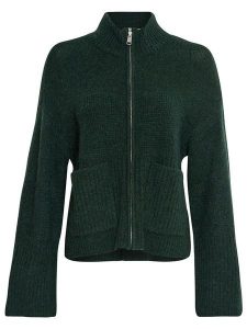 MOSS COPENHAGEN Kardigan "Lediona" w kolorze ciemnozielonym rozmiar: M/L. Zielone kardigany Moss Copenhagen, z poliamidu. Za 219,60 zł.