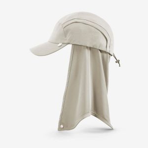 Czapka z daszkiem Forlcaz MT900 V2. Brązowe czapki FORCLAZ, bez wzorów, z materiału, sportowe. Za 59,99 zł.
