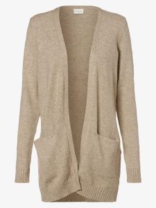 Vila Dzianinowe wdzianko Kobiety drobna dzianina beżowy, S. Brązowe marynarki i żakiety Vila, s, bez wzorów, z dzianiny. Za 179,95 zł.