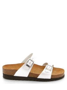 Grünland Klapki w kolorze białym rozmiar: 42. Białe klapki Grünland, bez wzorów, z otwartym noskiem, bez obcasa. Za 61,02 zł.