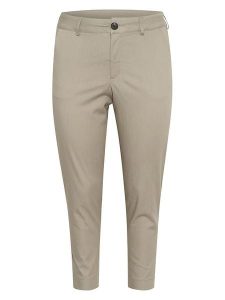 KAFFE curve Spodnie chino w kolorze beżowym rozmiar: 44. Brązowe chinosy KAFFE curve, bez wzorów. Za 114,17 zł.