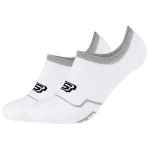 Skarpetki sportowe dla dorosłych 2PPK Cushioned Footy Socks. Białe skarpetki Skechers, bez wzorów, z bawełny. Za 29,99 zł.