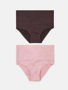 Bezszwowe figi modelujące z wysokim stanem 2 pack - wielobarwny. Figi Sinsay, bez wzorów. Za 29,99 zł.
