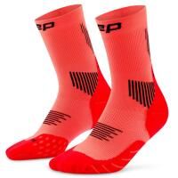 Damskie krótkie skarpety kompresyjne sportowe Core Run do połowy łydki CEP. Brązowe skarpetki CEP, bez wzorów, z elastanu. Za 84,00 zł.