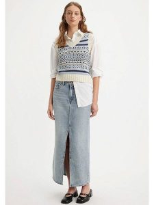Levi's Spódnica dżinsowa w kolorze błękitnym rozmiar: W31. Niebieskie spódnice Levi's®, na co dzień, s, z aplikacjami, z bawełny, klasyczne, maxi. Za 293,59 zł.