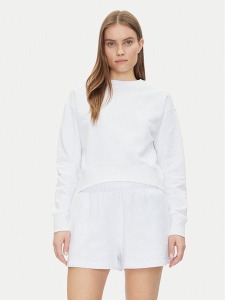 Save The Duck Bluza DF1180W CLEE20 Biały Relaxed Fit. Białe bluzy Save the duck, bez wzorów, z bawełny, bez kaptura. Za 199,99 zł.