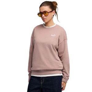 Bluza damska Puma ESS Small No.11 Logo Relaxed Crew. Czerwone bluzy Puma, bez wzorów, z bawełny, bez kaptura. Za 147,99 zł.