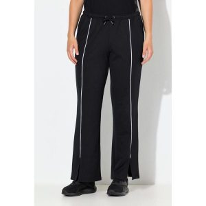 Damskie Spodnie dresowe lamówki proste nogawki elastyczny pas. Czarne rajstopy i pończochy Ulla Popken, bez wzorów, z bawełny. W wyprzedaży za 159,99 zł.