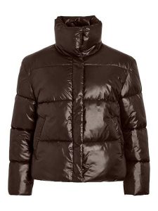 Vila Kurtka przejściowa "Lidda" w kolorze ciemnobrązowym rozmiar: 36. Brązowe kurtki Vila, bez wzorów, z poliamidu, bez kaptura. Za 173,99 zł.