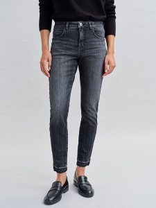 OPUS Dżinsy - Slim fit - w kolorze antracytowym rozmiar: 44/L28. Czarne jeansy Opus, bez wzorów. Za 210,81 zł.