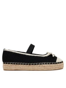 Guess Espadryle FLJJON FAB02 Czarny. Czarne espadryle Guess, z aplikacjami, z materiału, bez obcasa. Za 319,99 zł.
