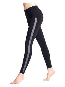 Falke Legginsy "Clean Intensity" w kolorze czarnym rozmiar: 46/48. Czarne legginsy Falke, z aplikacjami. Za 108,99 zł.