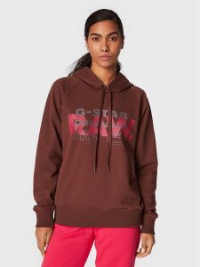 G-Star Raw Bluza Raglan D22117-A613-D312 Brązowy Regular Fit. Brązowe bluzy G-Star Raw, xs, bez wzorów, z bawełny, bez kaptura. Za 339,99 zł.